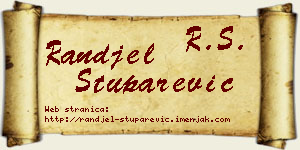 Ranđel Stuparević vizit kartica